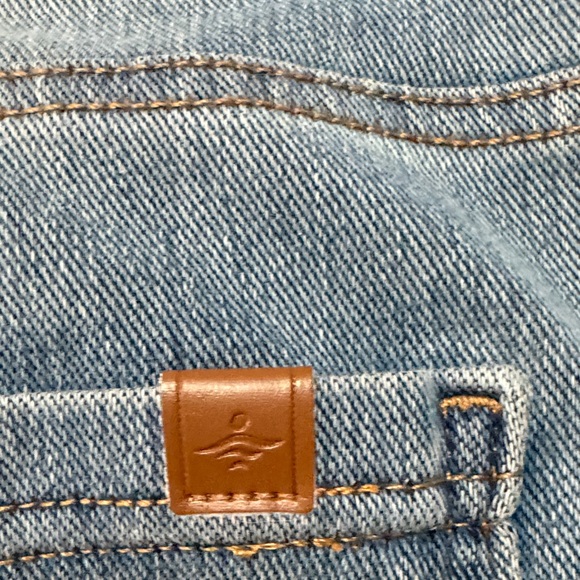 Women's Halara Blue Wide-Leg Jeans with White Stripes.  NWOT - Picture 4 of 5